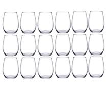 18 Copo Amber 465ML Transparente Redondo Drinks Água Suco 18 Copo Amber 465ML Transparente Redondo Drinks Água Suco