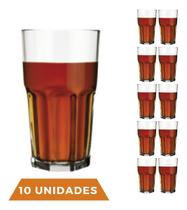 18 Copo Bristol Redondo Luxo Vidro Transparente 410ml Nadir