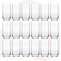 18 Copo de Vidro Lights 410ML Transparente Long Drink Suco