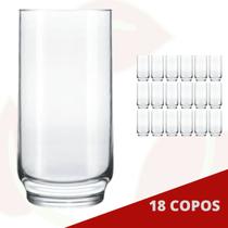 18 Copo de Vidro Lights Transparente 300ML Nadir Long Drink 18 Copo de Vidro Lights Transparente 300ML Nadir Long Drink