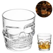 18 Copos de Vidro Caveira 300ml Resistentes Estilo Bar
