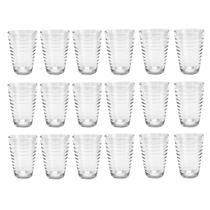 18 Copos de Vidro Transparente 200ML Arizona Luxo