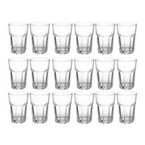 18 Copos de Vidro Transparente 350ML Para Sucos e Vitaminas