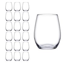 18 Copos de Vidro Transparente Redondo 440ml Amber Pasabahçe