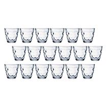 18 Peças Copos Vidro Transparente Redondo Bangkok 250ML Água