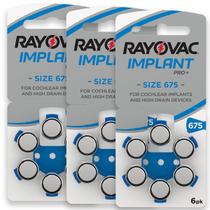 18 Pilhas Baterias 675 Rayovac Implant Coclear Pr44