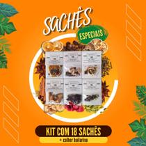 18 Sachês de Especiarias para Gin Tônica (3 Kits) + Colher Bailarina Inox