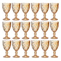 18 Taças Diamante Dourado 330Ml Champanhe/Vinho Dourado Luxo 18 Taças Diamante Dourado 330Ml Champanhe/Vinho Dourado Luxo