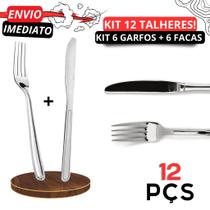 18 Talheres Inox para Cozinha + 6 Garfos + 6 Colheres + 6 Facas Talheres Alta Qualidade Para Casa 18 Talheres Inox para Cozinha + 6 Garfos + 6 Colheres + 6 Facas Talheres Alta Qualidade Para Casa
