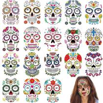 18 Tatuagens Temporárias de Catrina para Halloween e Dia dos Mortos 18 Tatuagens Temporárias de Catrina para Halloween e Dia dos Mortos