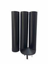 1,80 m de duto preto de 130 mm de diâmetro com chapéu chinês
