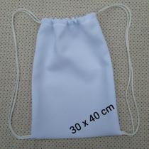 180 Mochila Saco tecido poliester para sublimação 30x40