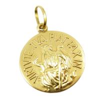 1819076 Pingente Medalha São Bento Ouro 18k Sentado Pequeno