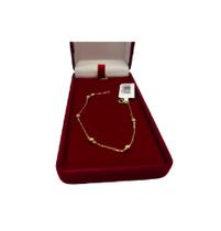 1865844 Pulseira Bolinha Bebê Infantil Ouro 18k 15cm