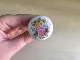 (18pçs) Puxador Porcelana Rosa & Floral P/ Moveis 35mm 85-07