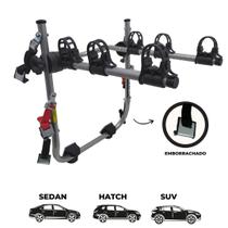 19 - Suporte para bike Transbike FIRE para 3 bicicletas Sedan Hatch MTB Speed