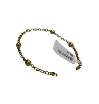 1901498 Pulseira Feminina Bolas 5mm Fosca E Lisa Ouro 18k 18cm Elo Português 1901498 Pulseira Feminina Bolas 5mm Fosca E Lisa Ouro 18k 18cm Elo Português