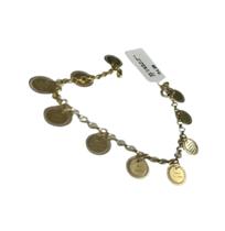 1916508 Pulseira Elo Português Ouro 18k Placas 10 Mandamentos Nota