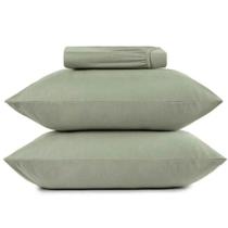 1,93m x 2,03m x 40cm-jogo cama simples 3pc malha 100% algodao - verde bond 1,93m x 2,03m x 40cm-jogo cama simples 3pc malha 100% algodao - verde bond
