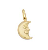 194822 Pingente Berloque Meia Lua De Ouro 18k Barato