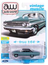 1964 Ford Galaxie 500 XL - Vintage Muscle R6B - Metal - True 1/64 - Auto World