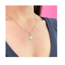 198783 Pingente de Ouro 18k modelo Escrava Moldura Garantia Eterna