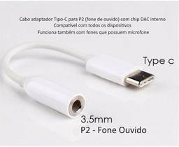 ¹Adaptador USB-C P2 Original Fone de Ouvido Para A51, A52, A53 - Novax