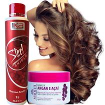 1ka Steel Shield Escova Progressiva Natural 1l + Creme Natural de Hidratação Maochi Hipernutrição 1ka Steel Shield Escova Progressiva Natural 1l + Creme Natural de Hidratação Maochi Hipernutrição