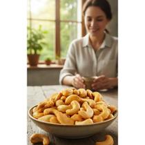 1kg Castanha Caju Torrada W1 Inteira Salgada Premium Crocant