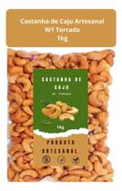1Kg Castanha Caju Torrada W1 Inteira Top Premium Sem Sal