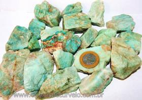 1kg de Cascalho de Amazonita Verde Bruto para Orgonite - Classe A