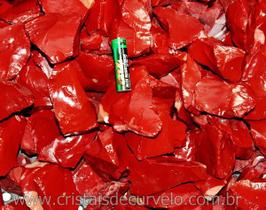 1kg de Cascalho de Jaspe Vermelho Natural para Orgonite e Artesanato