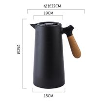 1L de café térmico Carafe Double Walled Vacuum Coffee preto