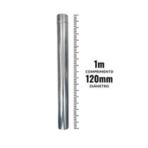 1m Cano Galvanizado Para Chaminé 120mm 1m Cano Galvanizado Para Chaminé 120mm