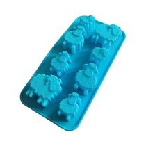 1pc 8 furos ovelha em forma de animal sabão molde de silicone diy