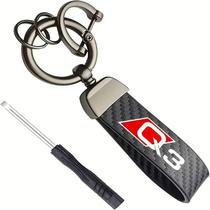 1pc chaveiro de carro de fibra de carbono fivela colorida porta-chaves de veículo elegante