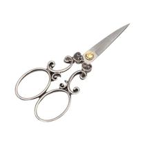 1pc estilo europeu do vintage bordado tesoura diy artesanal clássico tesoura acessórios de costura