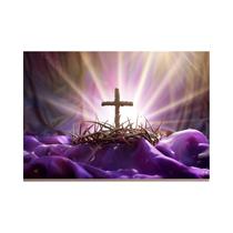 1pc fundo religioso de páscoa, guirlanda de espinhos tema de páscoa fundo tecido festa banner