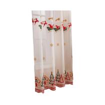 1pc natal rena trenó bordado tule pólo cortina para sala de estar quarto decoração festa feriado 1pc natal rena trenó bordado tule pólo cortina para sala de estar quarto decoração festa feriado