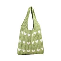 1pc nova bolsa de malha feminina verão artesanal de lã de malha axilas bolsa de ombro amor 1pc nova bolsa de malha feminina verão artesanal de lã de malha axilas bolsa de ombro amor