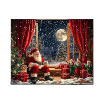 1pc papai noel e fundo de férias de árvore de natal, banner de decoração de casa de férias