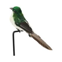 1pc pena artificial pássaro jardim decoração floral pássaro espuma produtos de penas falso pardal