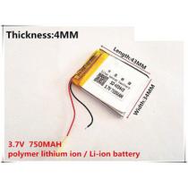 (1pc) Pilha Bateria 3,7v 750mah 4mmx34mmx43mm Gps Mp4