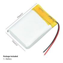 (1pc) Pilha Bateria 3,7v Baba 6mm X 25mm X 35mm 600 Mah 2 F