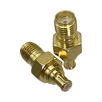 1pce adaptador sma para mcx plugue macho e conector fêmea rf coaxial terminais de fio