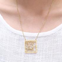 1pcs Colar de Mapas, Moscou, Rússia City Square Cutout Pendan