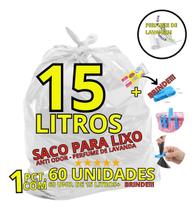 1pct De Saco De Lixo - Branco Com 60und+brinde 15l-reforçado 1pct De Saco De Lixo - Branco Com 60und+brinde 15l-reforçado