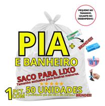 1pct. De Saco De Lixo - Embalixo Banheiro C/ 50und. Brancos 1pct. De Saco De Lixo - Embalixo Banheiro C/ 50und. Brancos