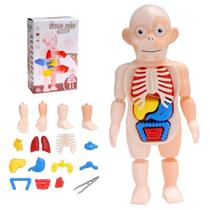 1Set Kid's Education Block Puzzle Learning Toy Anatomy Game Board 3D DIY Miniature Human Body Organ Model Jigsaw Toy