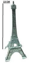 1Torre Eiffel tamanho a maior com 18 cm de altura cinza prata - miniatura PARIS - DECORARJ
